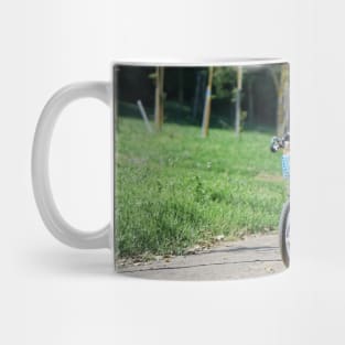 Child Little Girl Bicycling Mug